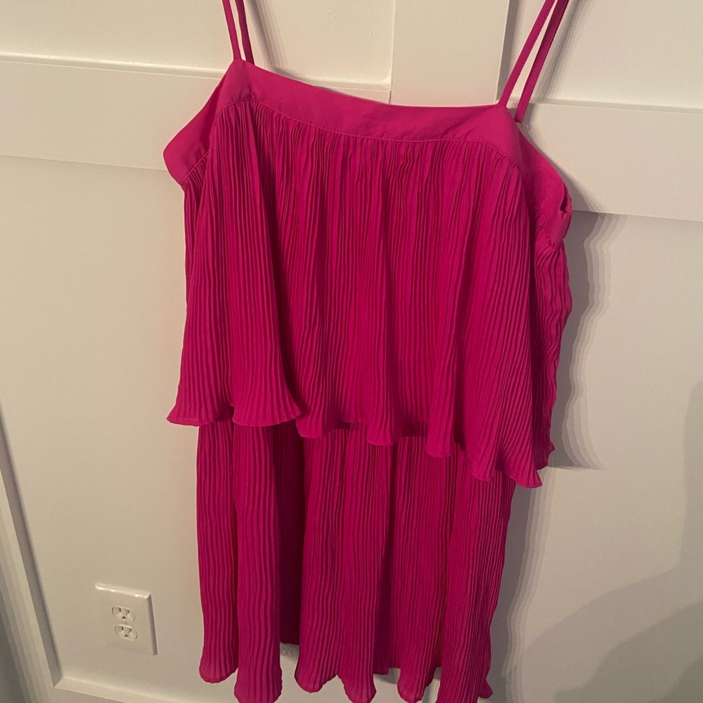 TCEC Pink Pleated Dress Size L